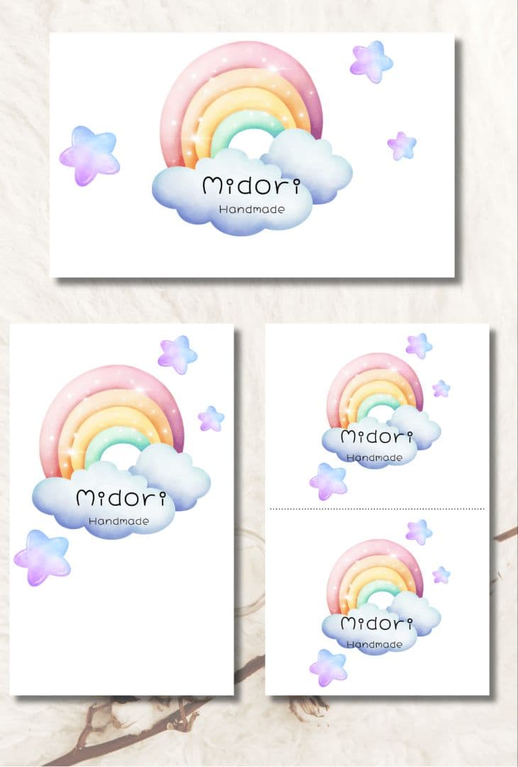 ショップカード アクセサリー台紙 サンキューカード 名刺 No.699 透け感×シンプル｜ショップカード｜名刺｜サンキューカード