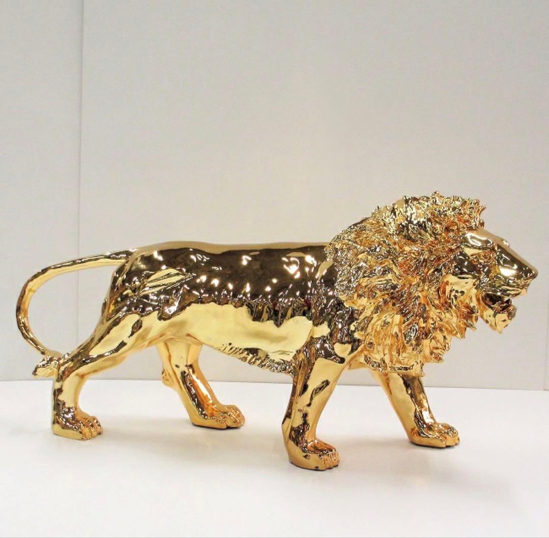 金属製動物ライオン置物 ゴールド シルバー約60cm 楽天市場】ライオン 金色 置物 ゴールド オブジェ W95 H45cm