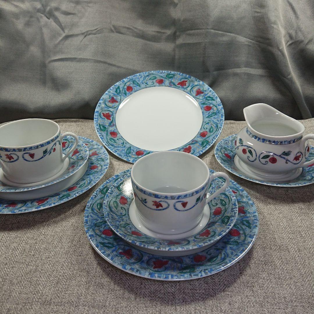 アビランド リモージュ フルーツモザイク カップ ＆ ソーサー プレート