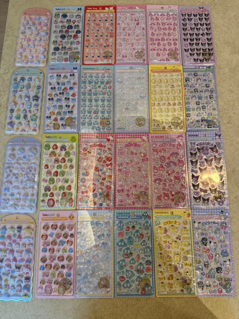 サンリオ第二弾　ボンボンドロップシール　サンリオミニ　たまごっち正規品 ボンボンドロップシールより「サンリオキャラクターズ（ミニサイズ