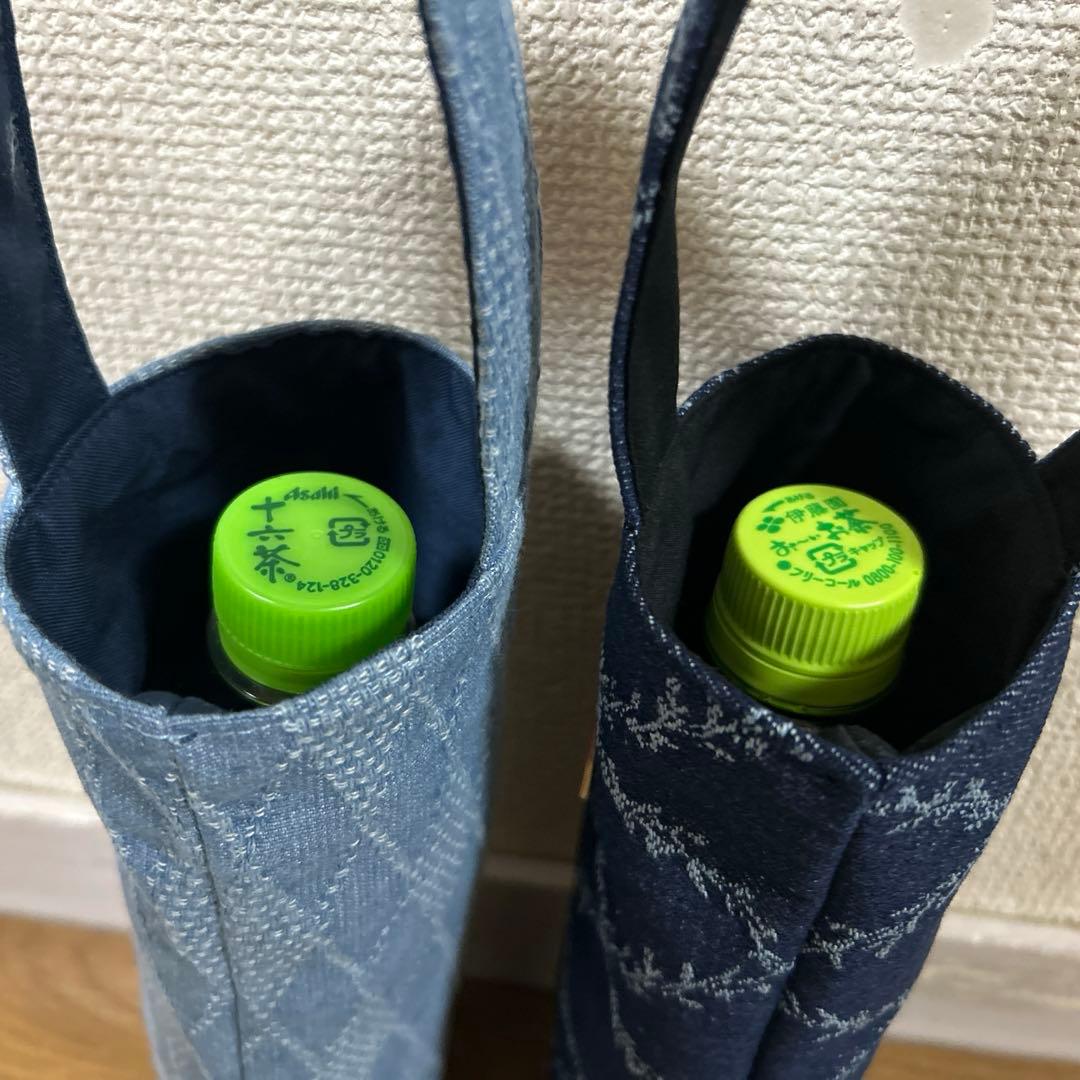 60】ハンドメイド ペットボトルカバー2枚セット デニム生地 - メルカリ