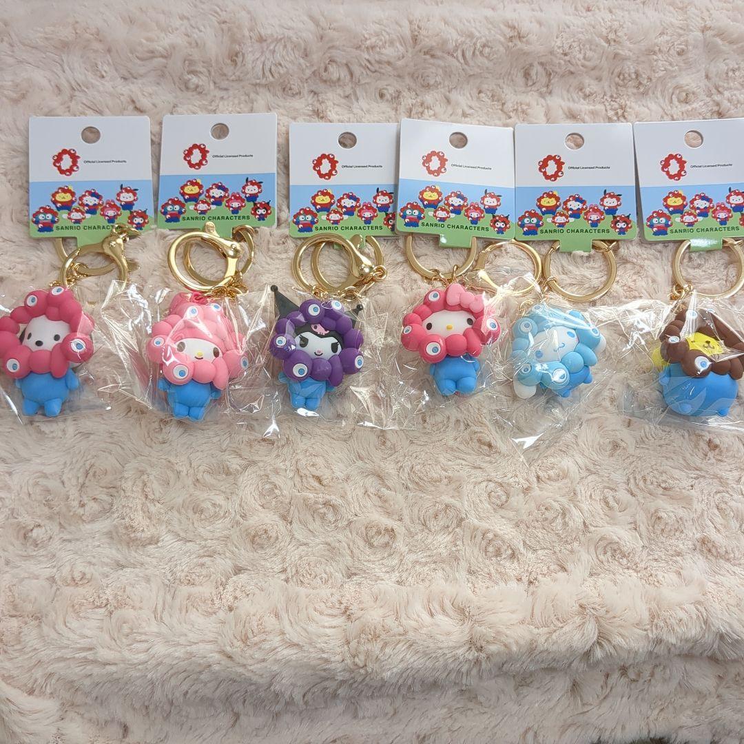 EXPO2025　ミャクミャクサンリオコラボ立体キーホルダーパステル6体　新品 ミャクミャク サンリオ カラーキーホルダー パステル ノーマル 立体