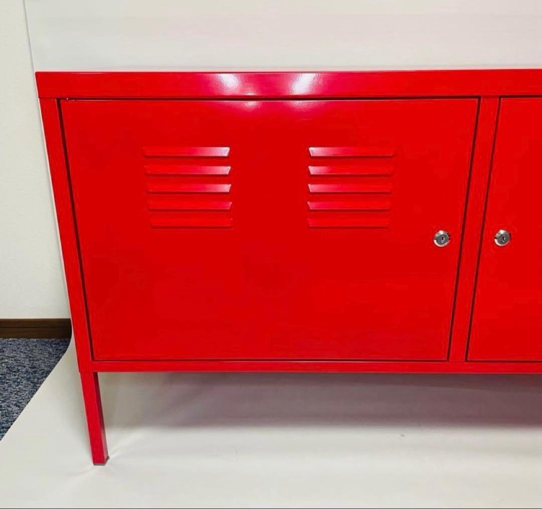 テレビ台 キャビネット IKEA 赤 - メルカリ