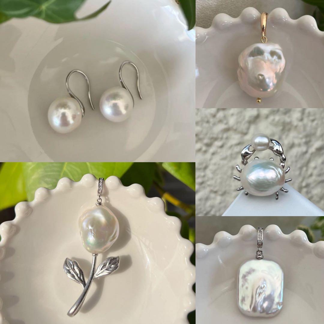 葉子様リクエスト5点まとめ商品　パールピアス　バロックパールペンダントトップ 葉子様リクエスト5点まとめ商品 パールピアス バロックパール