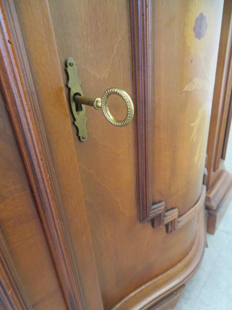 美品□イタリア最高級□象嵌□サイドボード□キャビネット□花柄