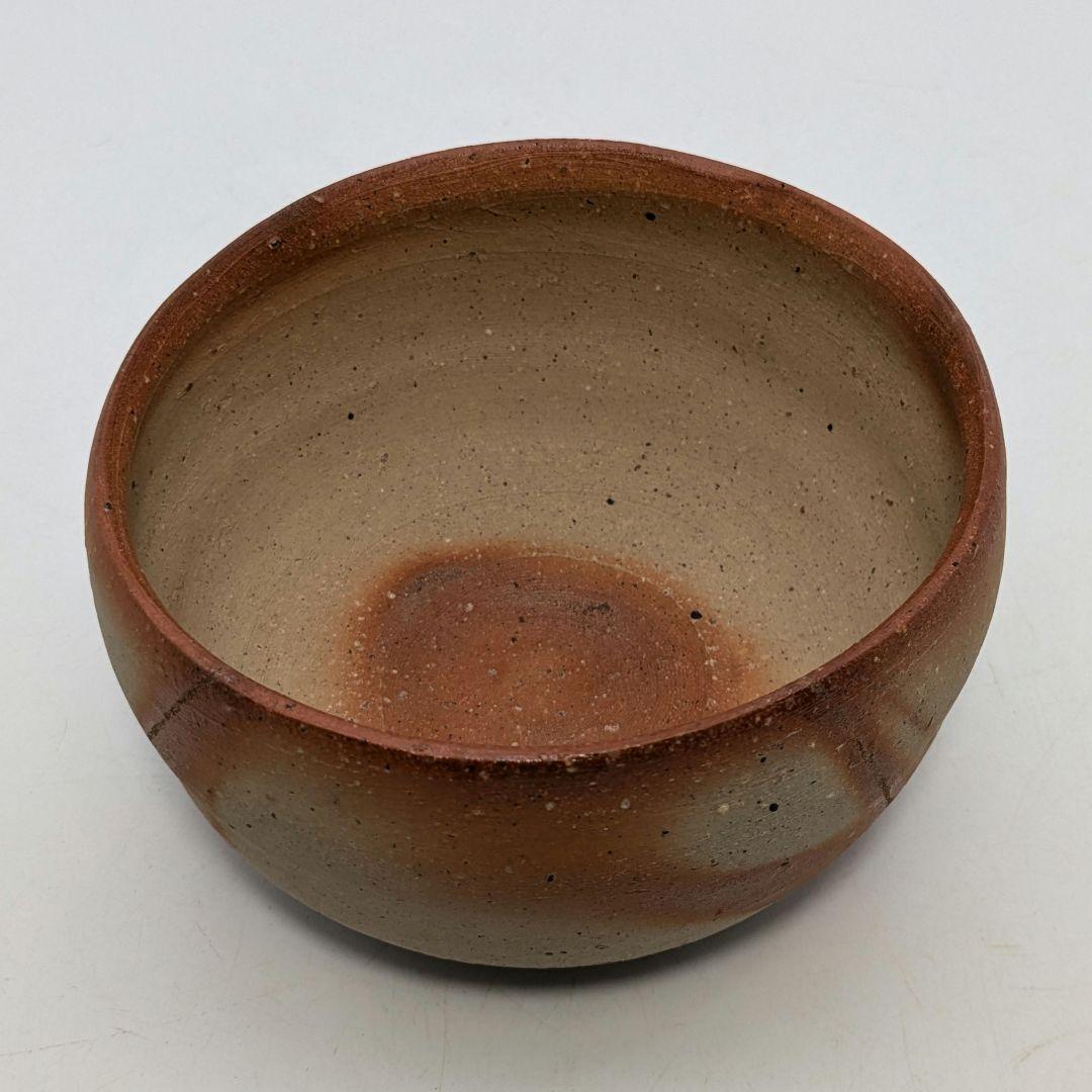 初代森陶岳 備前焼 緋襷茶盌 合箱合布 折松葉印 抹茶碗 抹茶茶碗