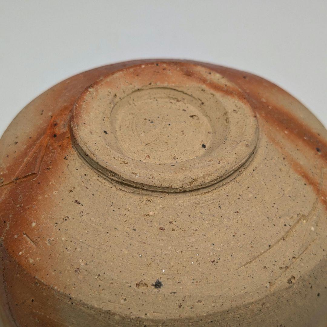 初代森陶岳 備前焼 緋襷茶盌 合箱合布 折松葉印 抹茶碗 抹茶茶碗