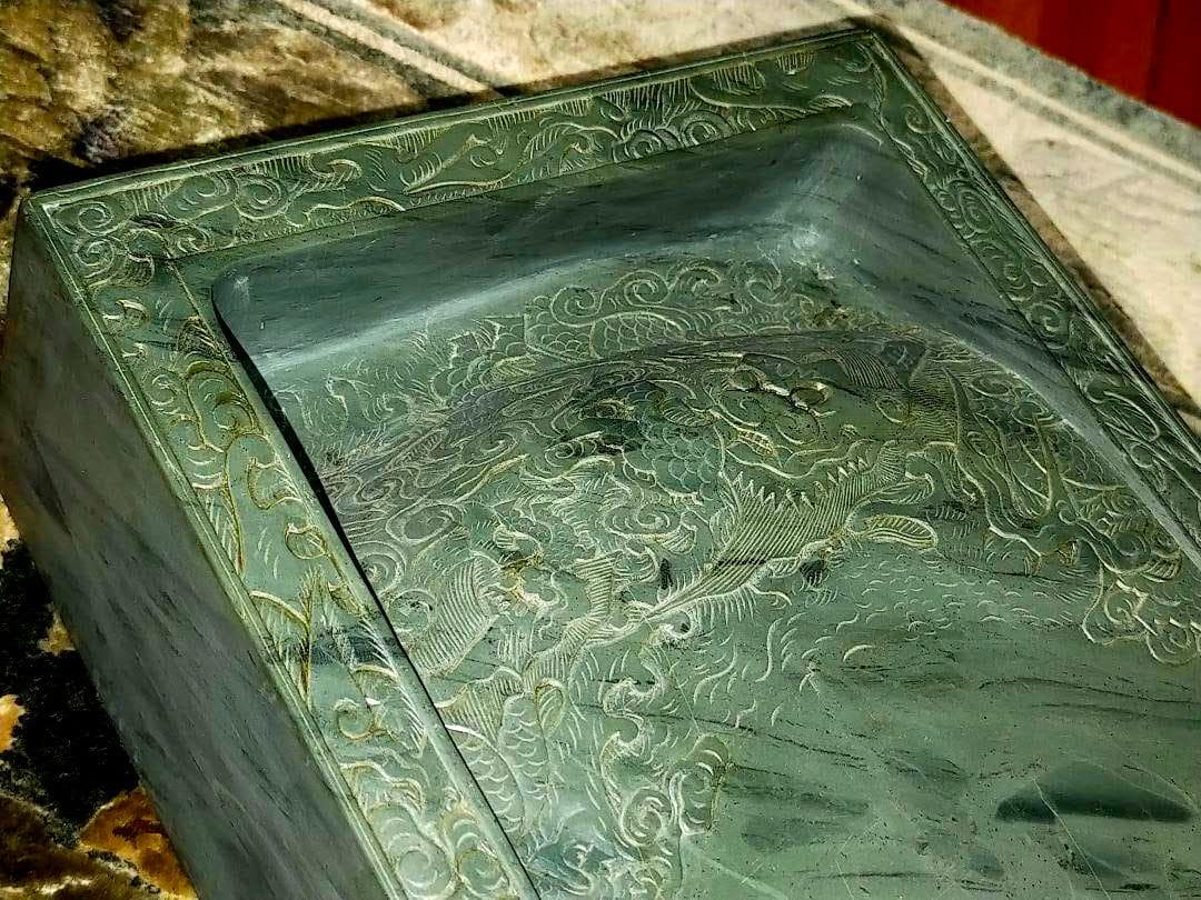 ♥特大　中国　硯　箱付き　9.2ｋｇ　骨董品