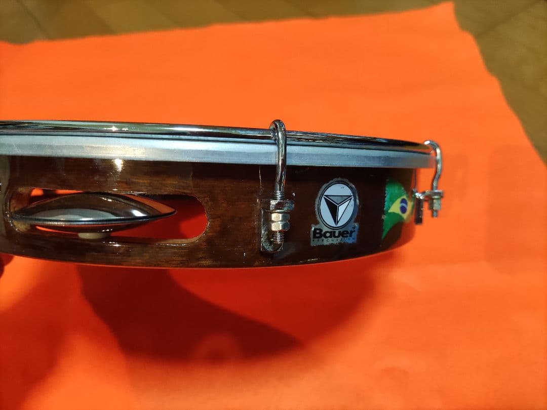 ☆Bauer PERCUSSIONパンデイロ 本皮 10インチ スペーサー入り☆