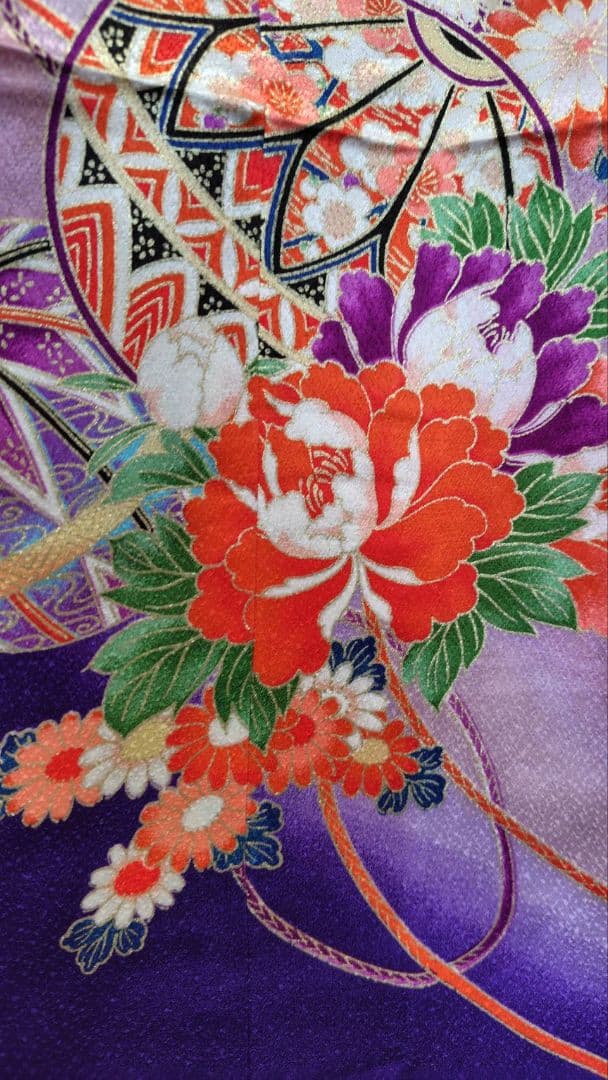 RK558子供着物正絹着丈131センチ裄丈51センチ綺麗美品7歳前後用 - メルカリ