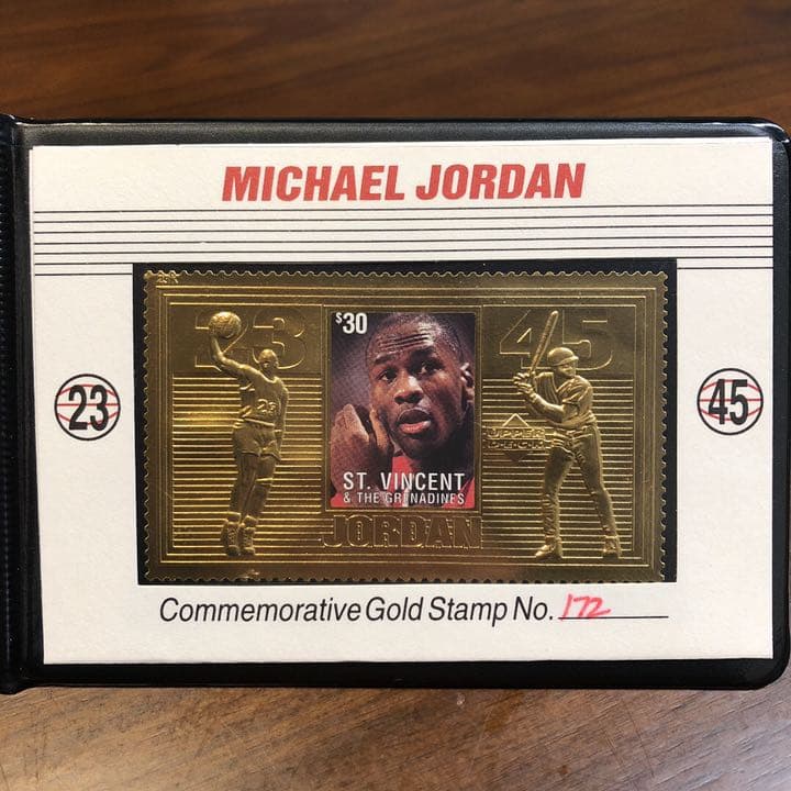 マイケル・ジョーダン　23K（金箔）　切手小型シート 美品  NBA 激レア マイケル・ジョーダン 23K（金箔）切手小型シート 初日カバー付き