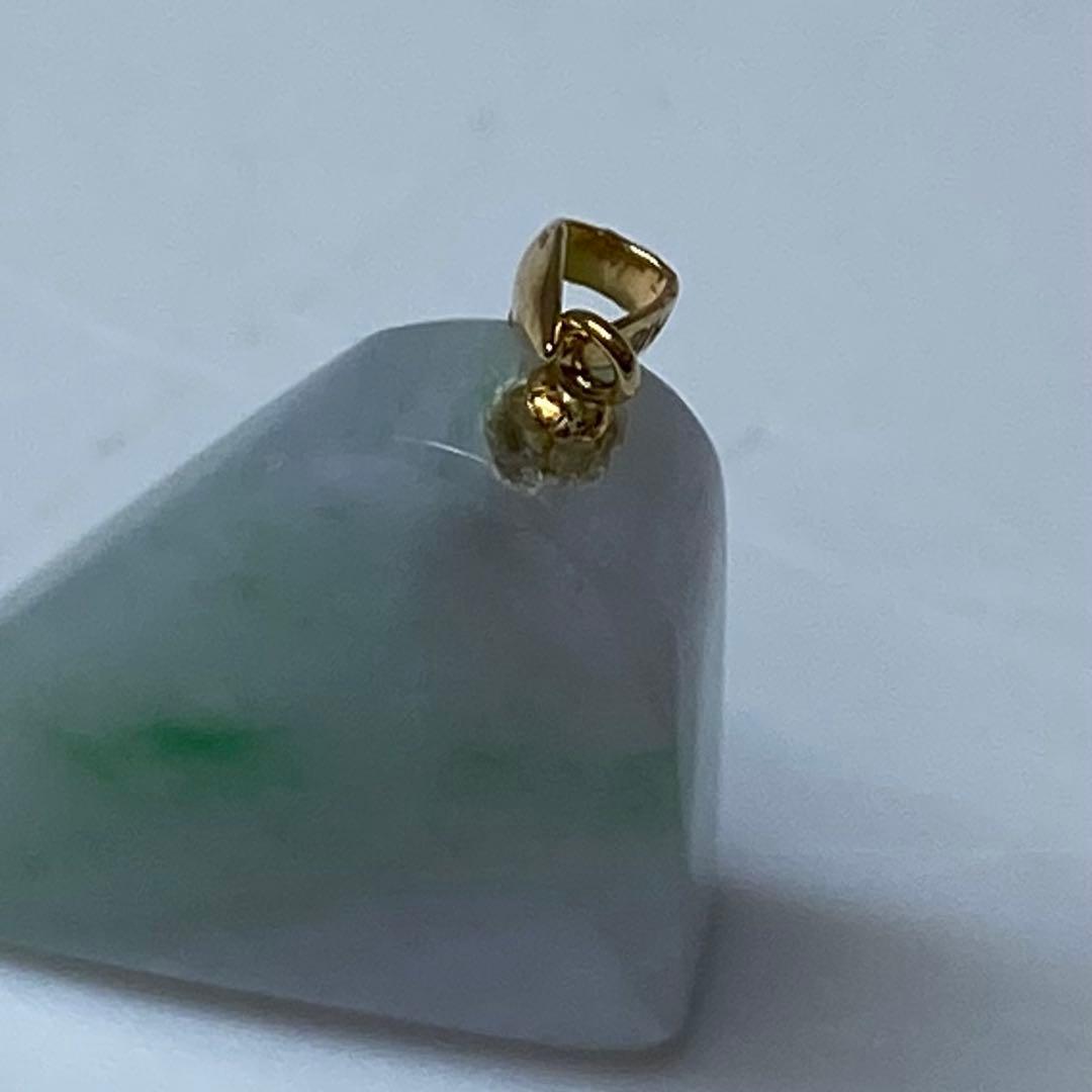 K18刻印 本翡翠 ネックレストップ 7.5g 東キ7-0911ア㉞