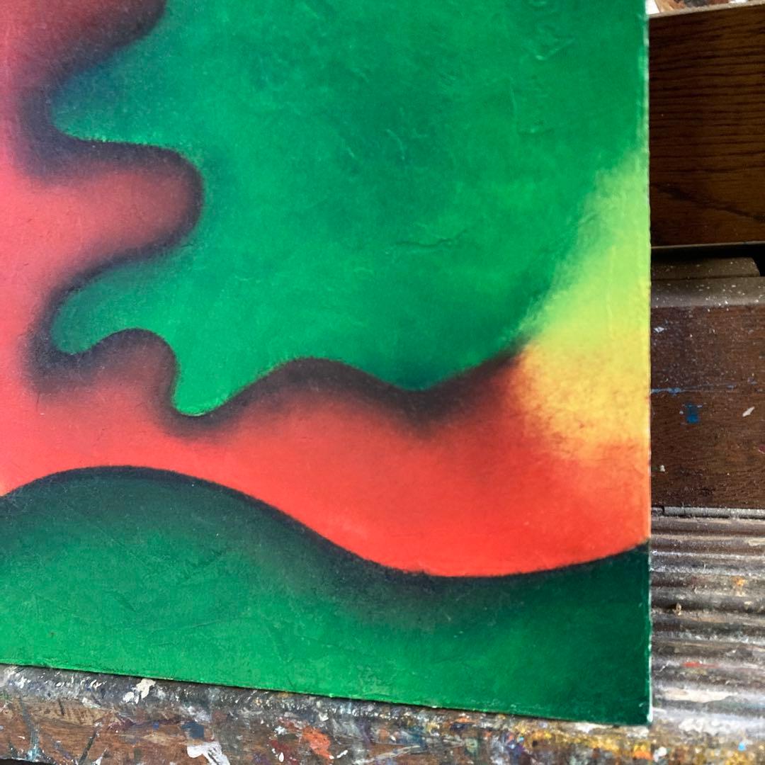 希少 古画 刀根広篤 作 「Ame-Tsuchi」 F10号 油彩 極彩色