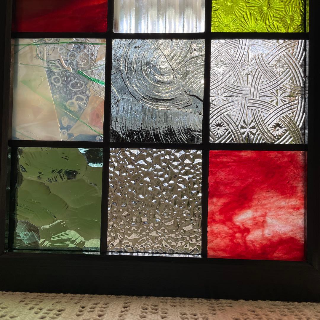 ステンドグラス パネル 大正ロマン 和モダン 格子戸 - メルカリ