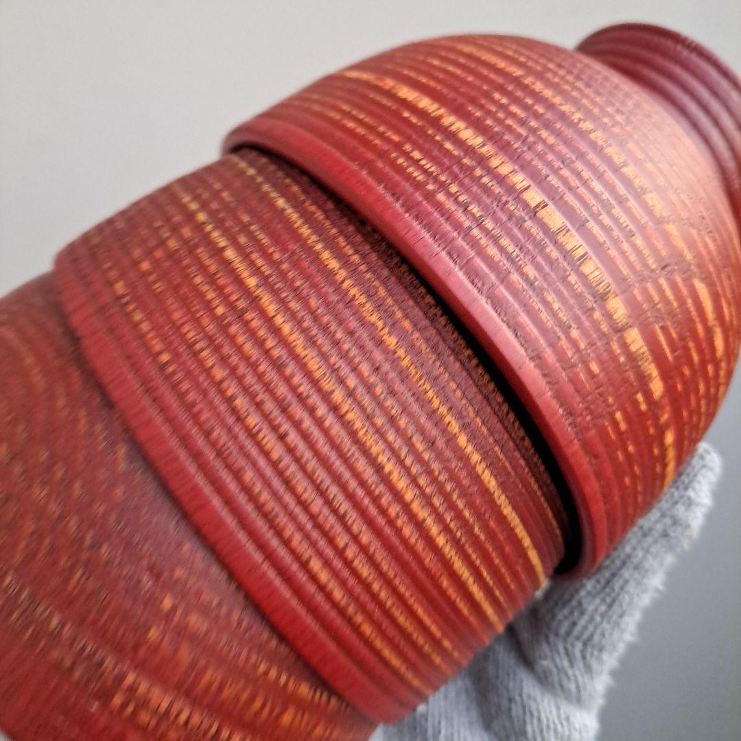 山中漆器 大椀×3客】天然木製 内外