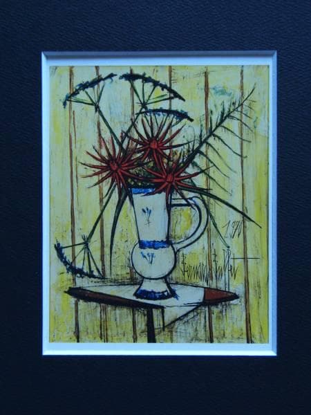 ベルナール・ビュッフェ、花、希少画集画、新品高級額装付 ベルナール・ビュッフェ、花、希少画集画、新品高級額装付 - メルカリ