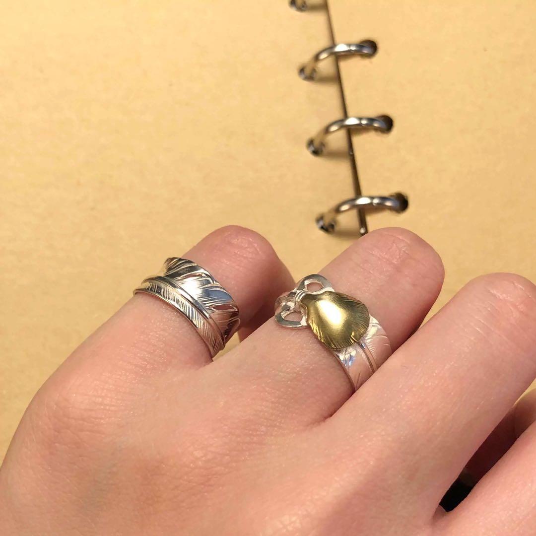 S925 フェザーリング フリーサイズ 上金 - メルカリ