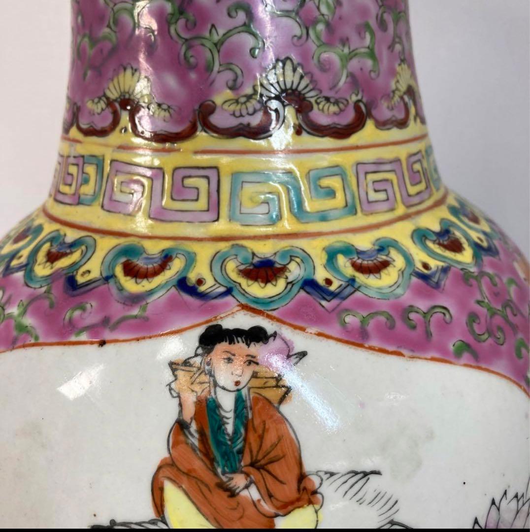 中国美術 景徳鎮銘 粉彩八仙图大花瓶 高さ47㎝。y635 - メルカリ