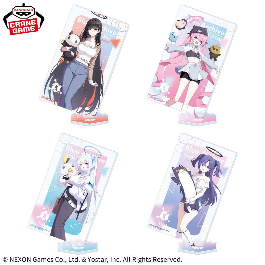 全4種セット】ブルーアーカイブ スタンド付きカード型アクリルプレート