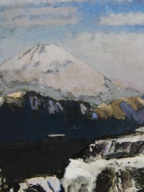 上島一司、【春雪】、希少な額装用画集より、新品額装付、状態良好