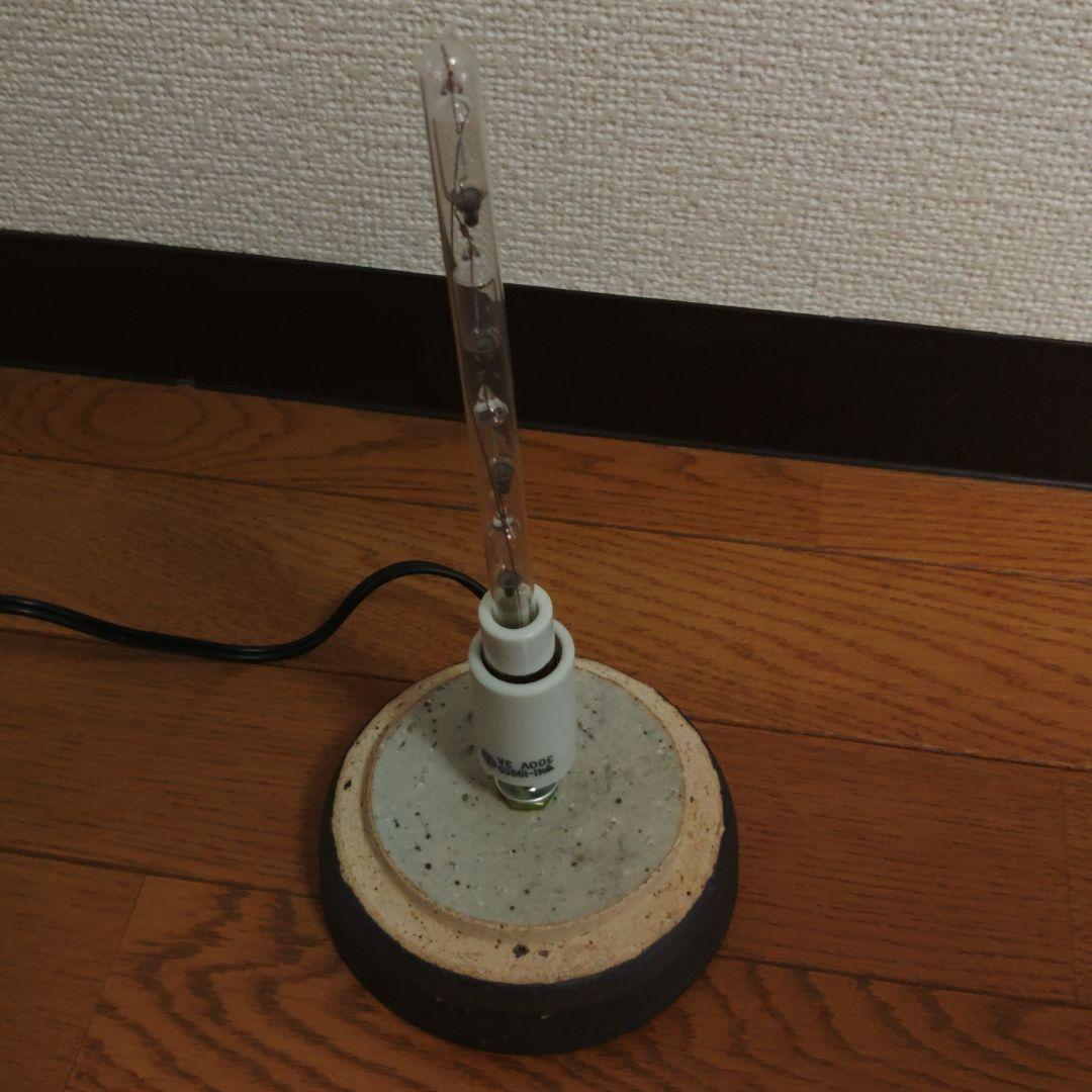 未使用】 陶器製穴あきデザイン ライトオブジェ 【作家作品：一点物