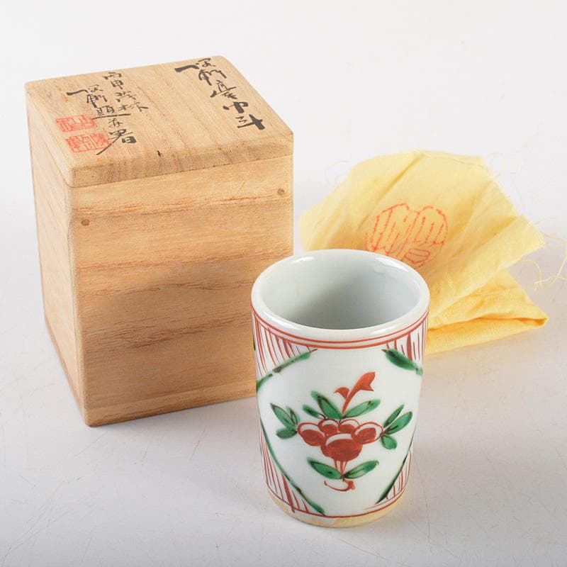 茶道具　平安竹泉造　坂田脩軒題　赤絵花文　巾筒　共箱　V　6471 Yahoo!オークション -「三浦竹軒」(その他) (陶磁一般)の落札相場