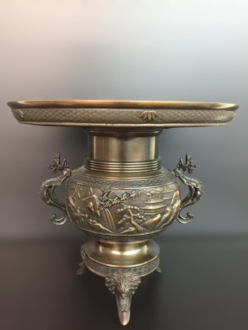 高岡銅器 薄端(米田章 陵山作) 日本製