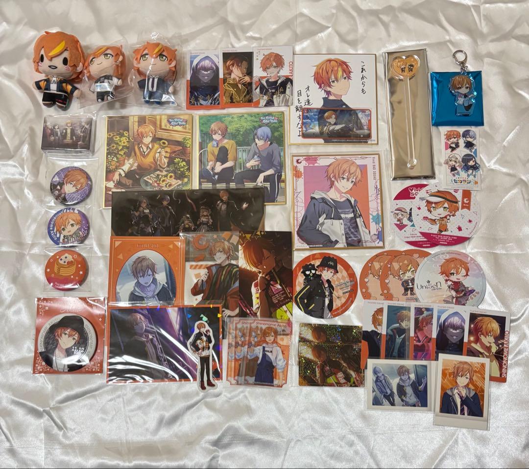 プロセカ 東雲彰人 ぬいぐるみ 24B色紙 コースター 缶バッジ エピカ 箔押し プロセカ 東雲彰人 エピカ 24B 箔押し レア ULTRAC - メルカリ