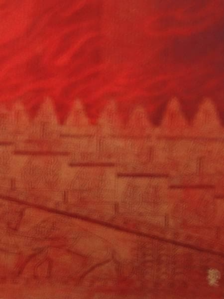 平山郁夫、ペルセポリス炎上、希少画集画、新品高級額、額装付、状態