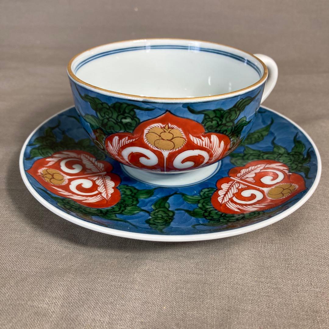 源右衛門】古伊万里の伝統 日本の名窯 舘林源右衛門作 染錦古代花