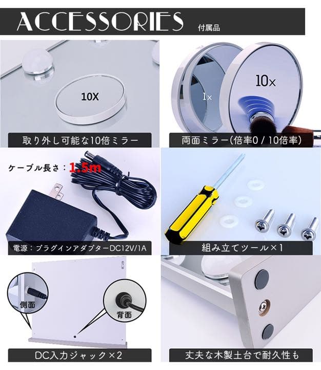 【シルバー】☆新品未使用☆送料無料！ハリウッド鏡 動画、写真も盛れちゃう♡