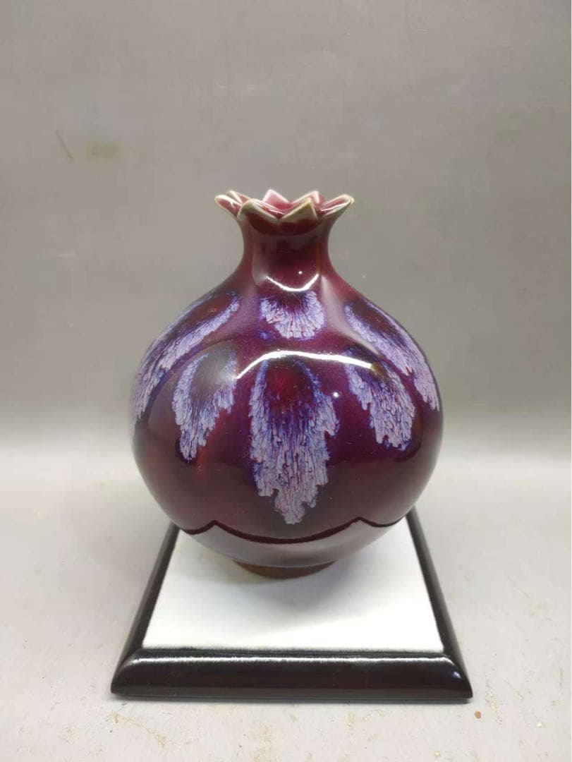 宋鈞窯红釉石榴尊　石榴花瓶 ザクロ　陶芸　骨董品　古美術品 2026年最新】鈞窯の人気アイテム - メルカリ