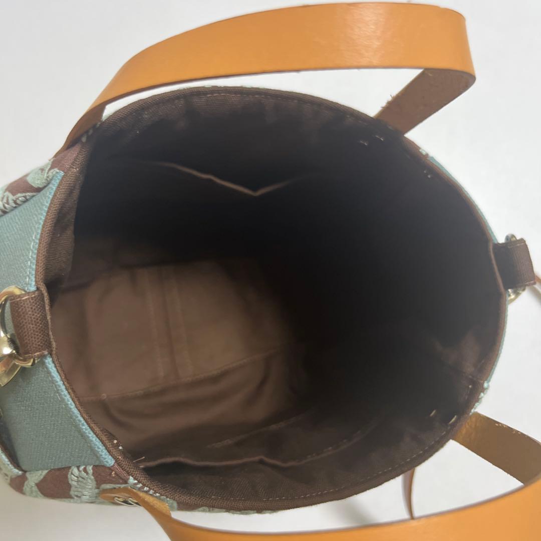 バルーンバッグ（S）ミナペルホネン 《ponpia》ヌメ革ショルダー紐付