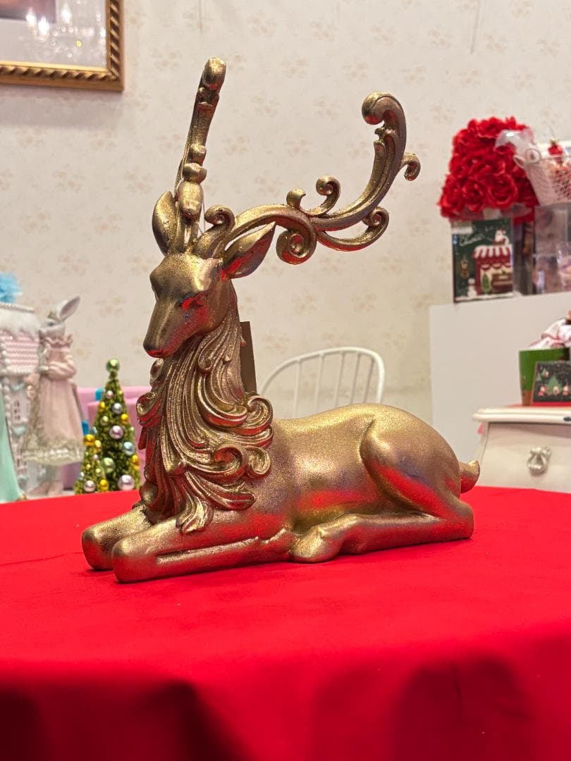 ハルモニア　ゴールドバロックトナカイオブジェ（シッティング） ゴールドトナカイオブジェ/シッティング｜クリスマス雑貨の通販