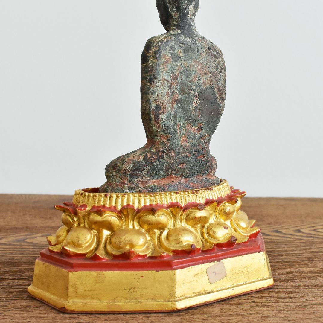 8〜10世紀頃 東南アジア タイ青銅製仏像 /古美術 古銅 鋳造 金銅仏