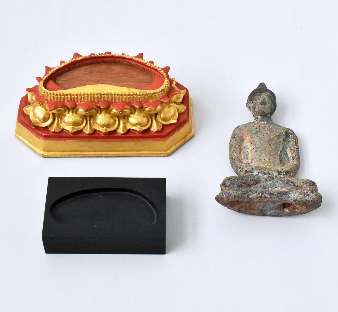 8〜10世紀頃 東南アジア タイ青銅製仏像 /古美術 古銅 鋳造 金銅仏