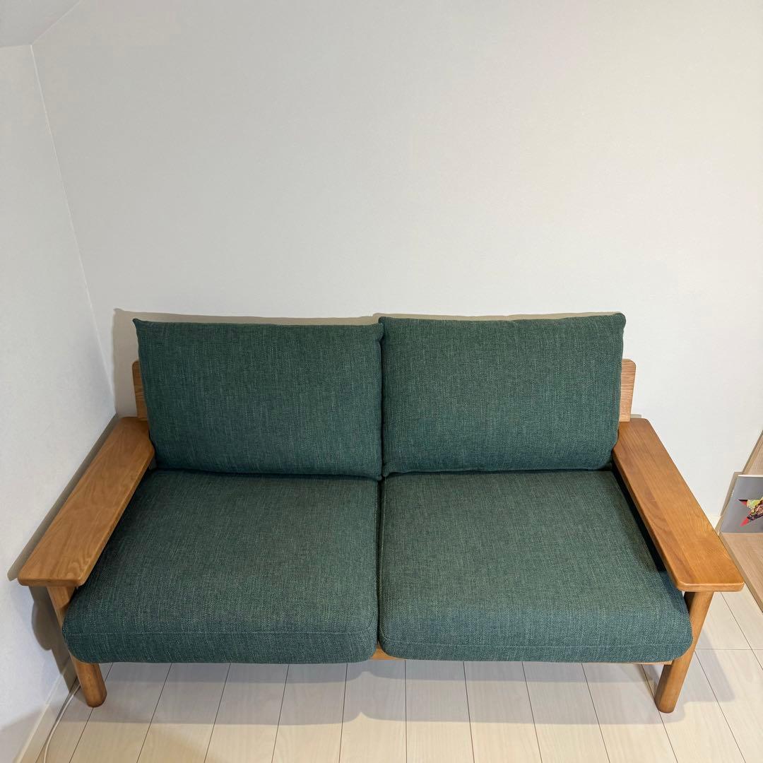 unico ウニコ KIRP キルプ カバーリングソファ 2シーター 緑 - メルカリ