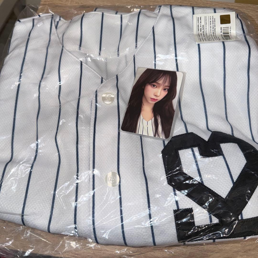 aespa ベースボール ユニフォーム カリナ aespa KARINA 00 BASEBALL UNIFORM Shirt Official Rare Kpop Idol