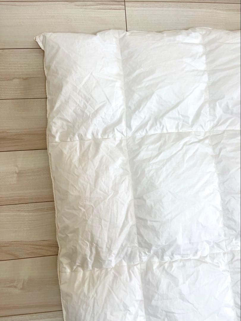 丸八真綿　肌掛け羽毛布団　シングルサイズ　0.5k 【未使用シーツカバー付き】