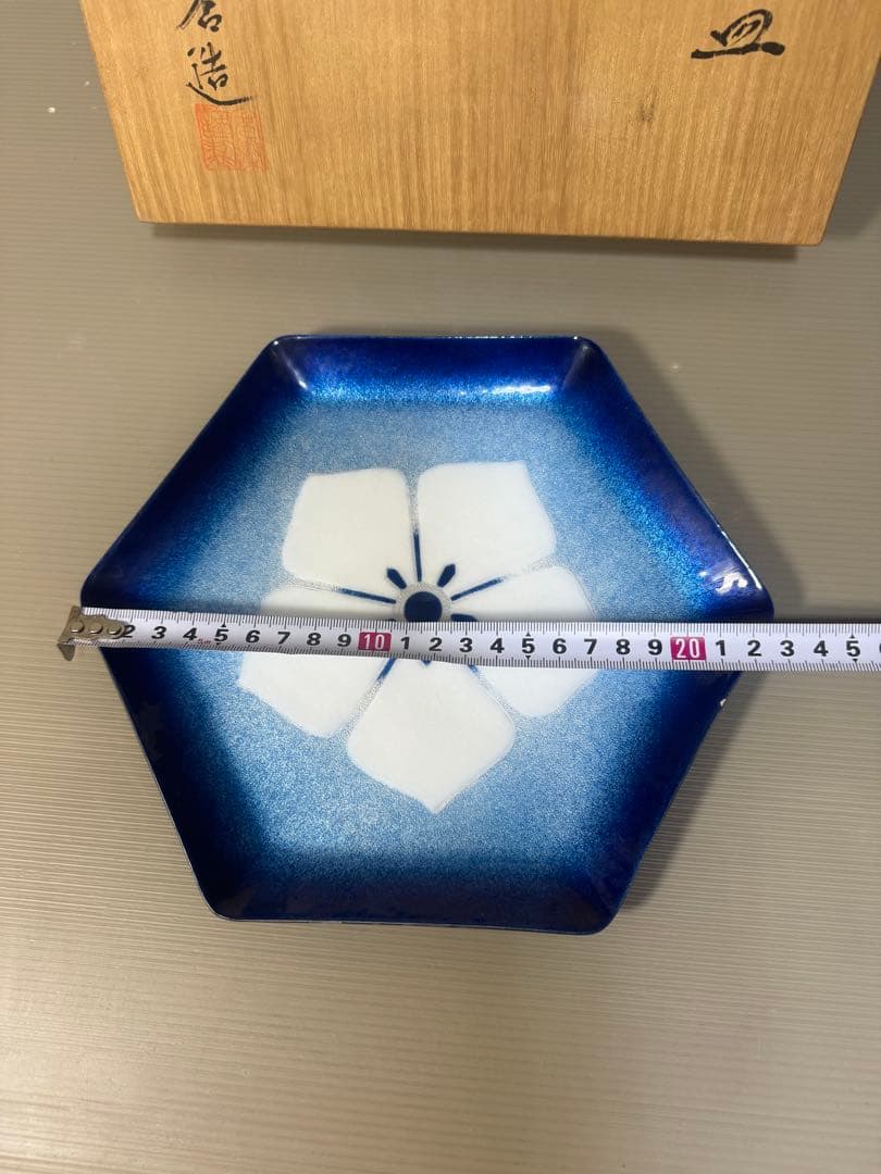 2310 七宝焼 桔梗文 皿 未使用 - メルカリ