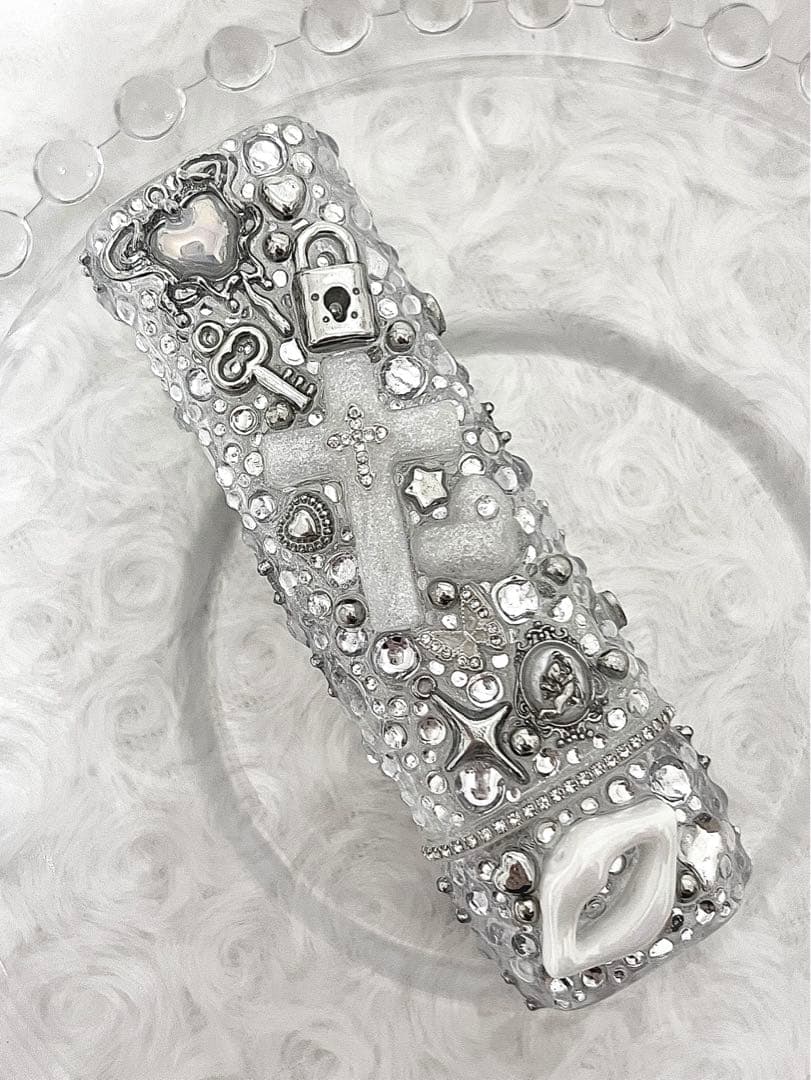 右 IQOSケース デコ 全面埋め尽くし イルマワン IQOSデコ 人気 白