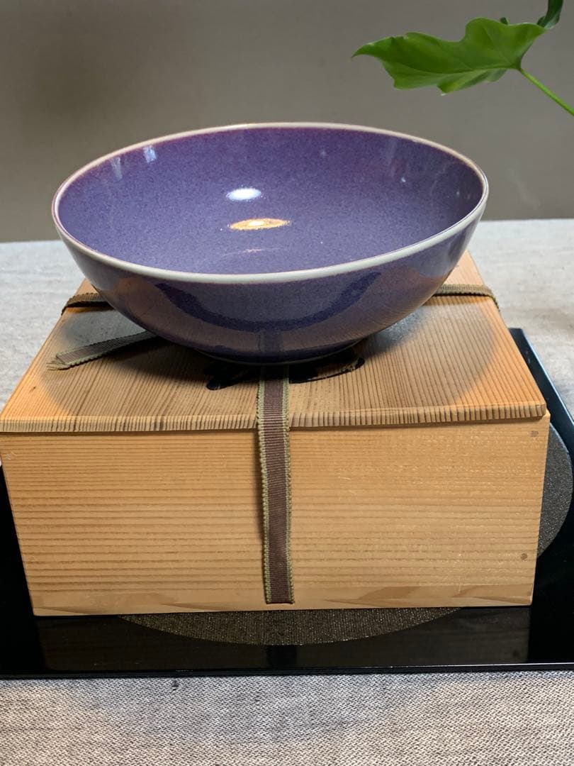 北村和善 均窯 菓子鉢 御室焼き 仁清焼き 茶席の器 20cm 未使用