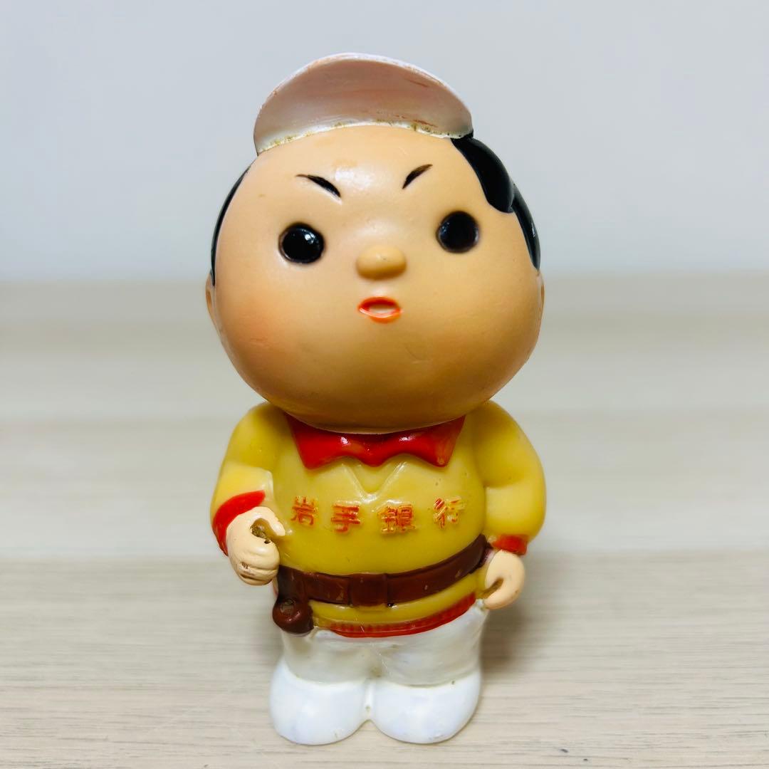 レア】岩手銀行 がんちゃん坊や 岩手国体 当時物 非売品 ソフビ貯金箱