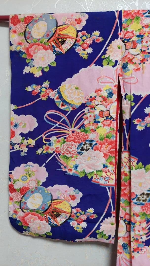 NA918アンティーク子供着物正絹着丈109センチ裄丈52センチ