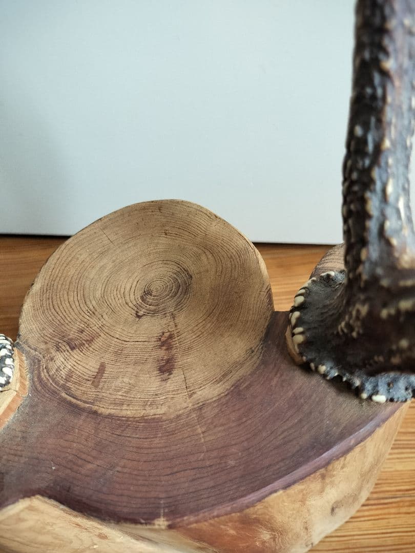 鹿の角の立体オブジェ 刀置き 本樹木 - メルカリ