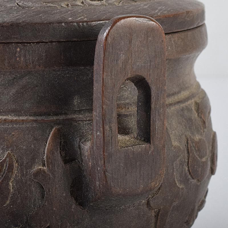 中国 古竹彫刻 獣摘饕餮文 香炉 鼎 V R8107 - メルカリ