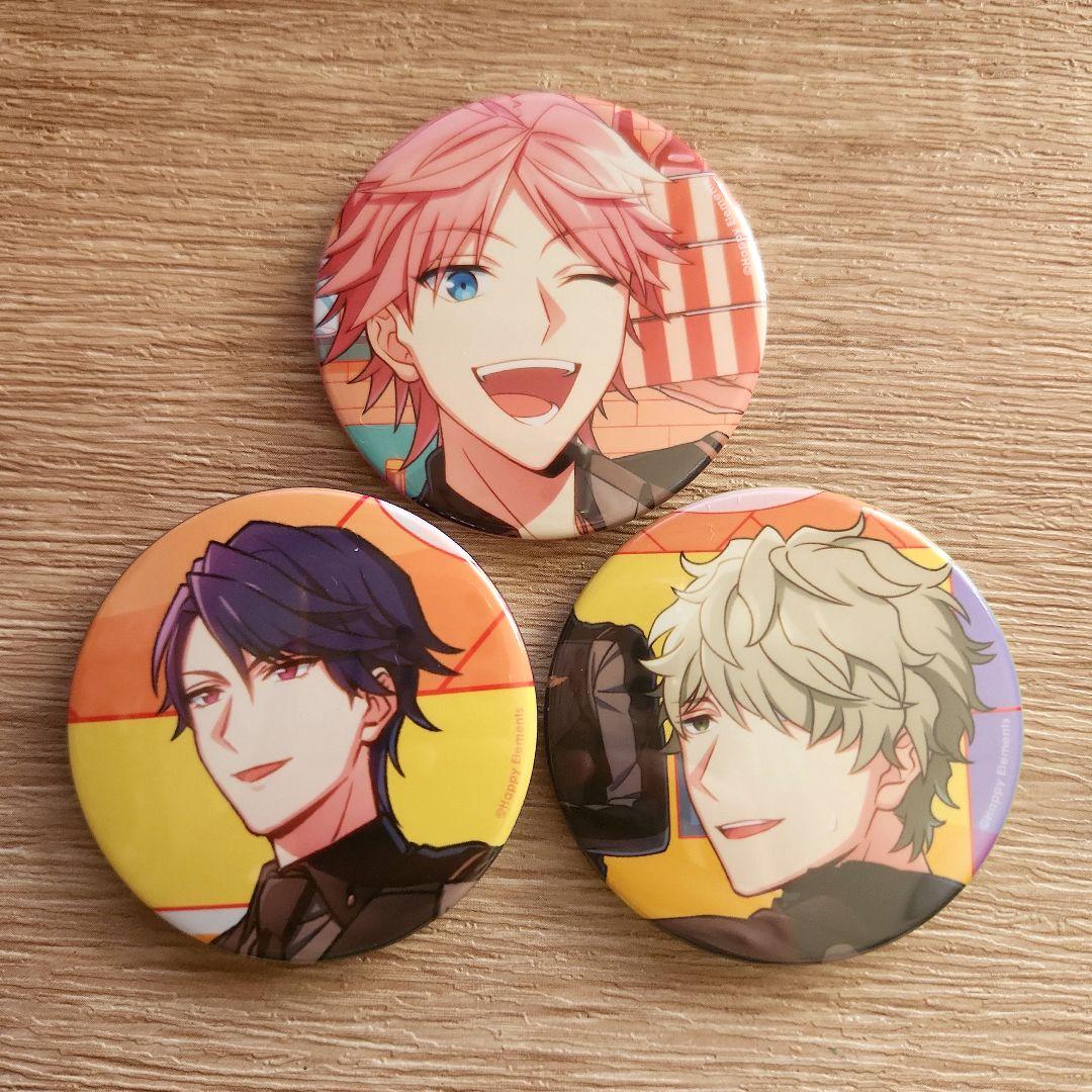 エリオスR ミラクルトリオ 缶バッジセット ブラッド キース ディノ