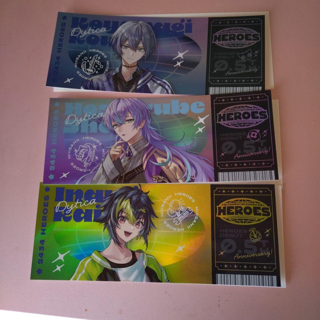 にじさんじ Dytica チケット風カード 小柳ロウ 星導ショウ 伊波ライ