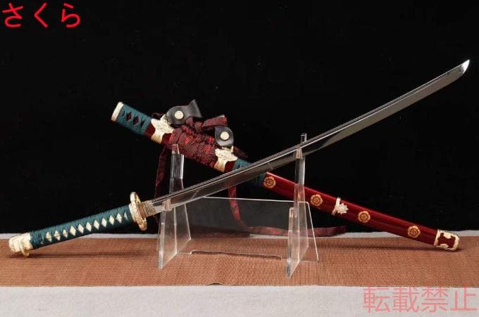 26寸銅装鋒鋼超鏡面武士刀『鏡面紅武士』 古兵器 武具 刀装具 日本刀