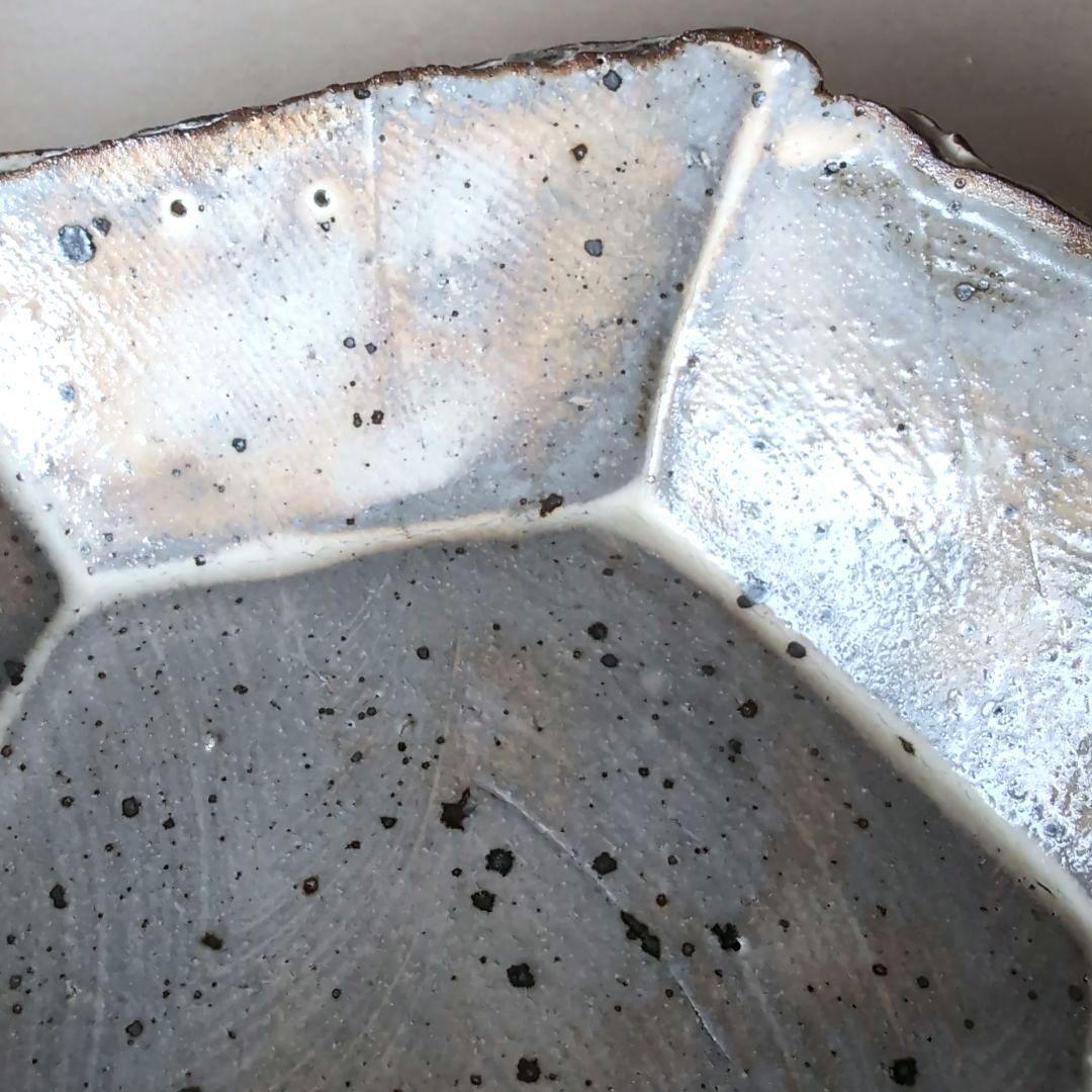 伊賀焼 蓮 善隆作 粉引手 六角皿二枚 共箱あり - メルカリ